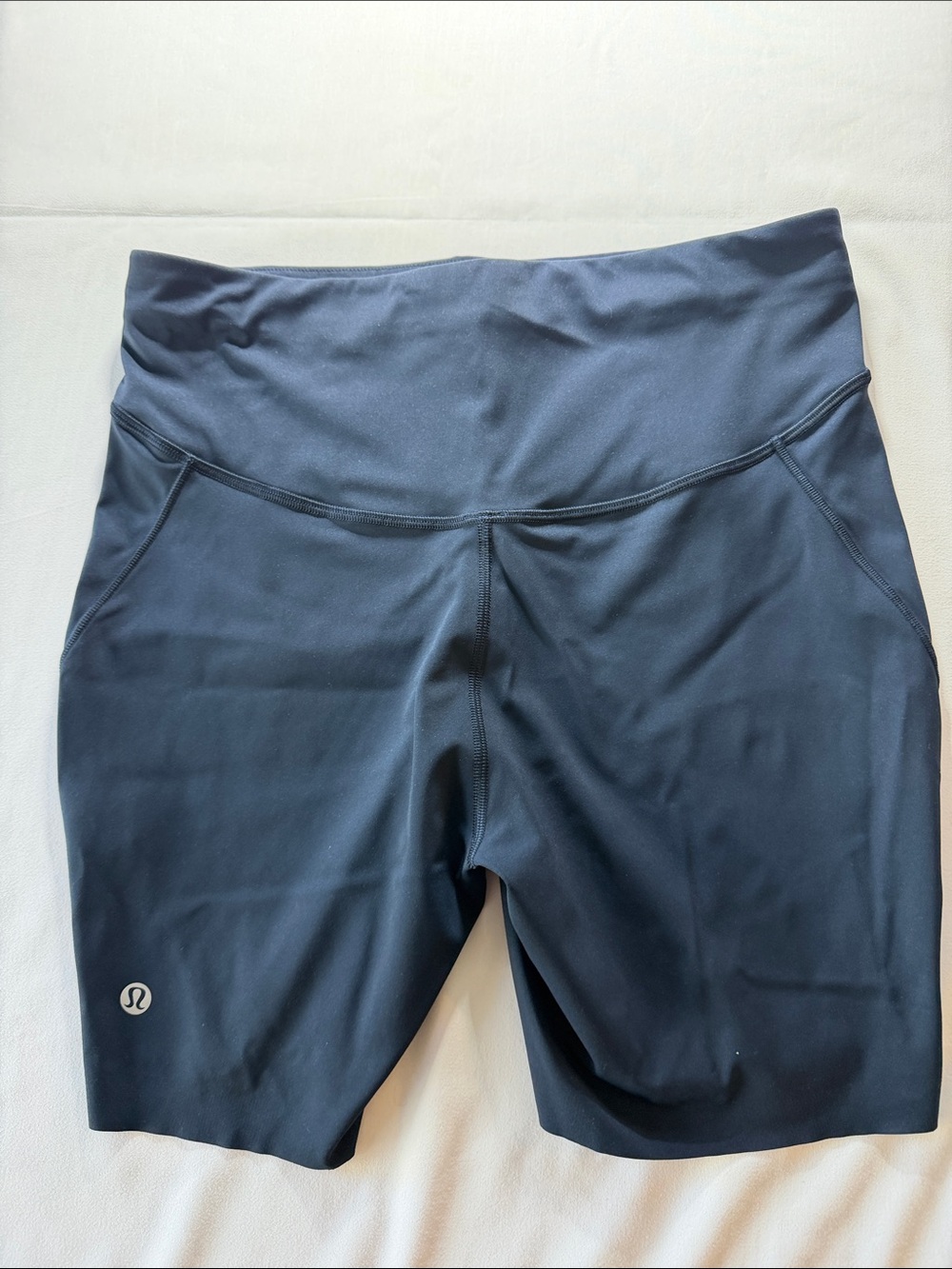 lululemon Blue High Rise Bike Shorts Size 8